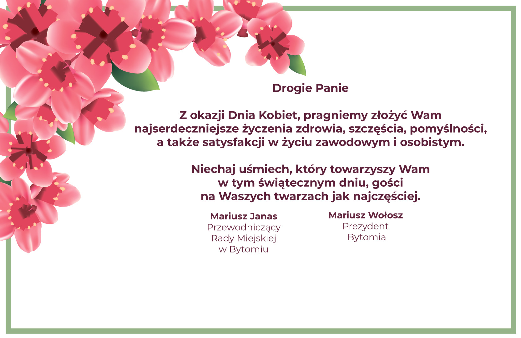Życzenia z okazji Dnia Kobiet